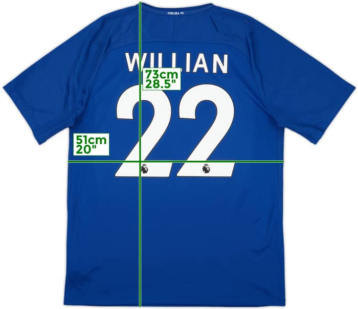 2017-18 Chelsea Home Shirt Willian #22 - 8/10 - (L)