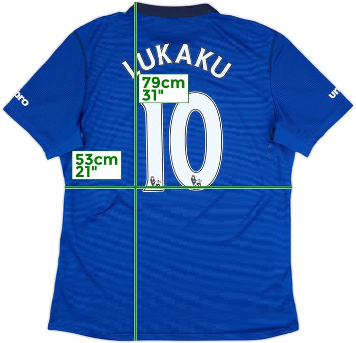 2014-15 Everton Home Shirt Lukaku #10 - 7/10 - (L)
