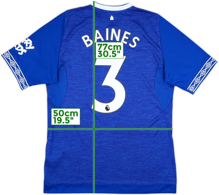 2018-19 Everton Home Shirt Baines #3 - 10/10 - (L)