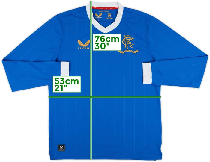 2021-22 Rangers Authentic Home L/S Shirt - 10/10 - (L)