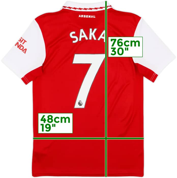 2022-23 Arsenal Home Shirt Saka #7 - 10/10 - (S)