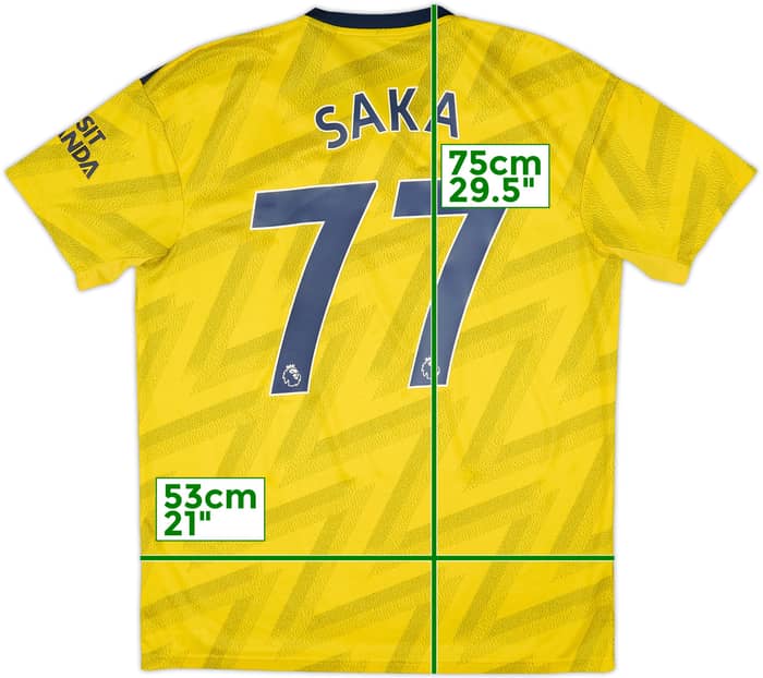 2019-20 Arsenal Away Shirt Saka #77 - 7/10 - (L)