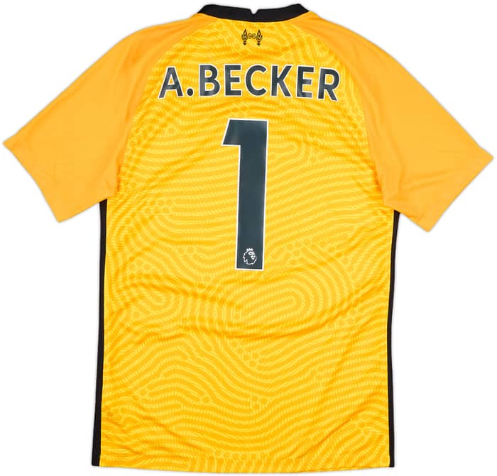 2020-21 Liverpool GK S/S Shirt A.Becker #1 - 10/10 - (S)