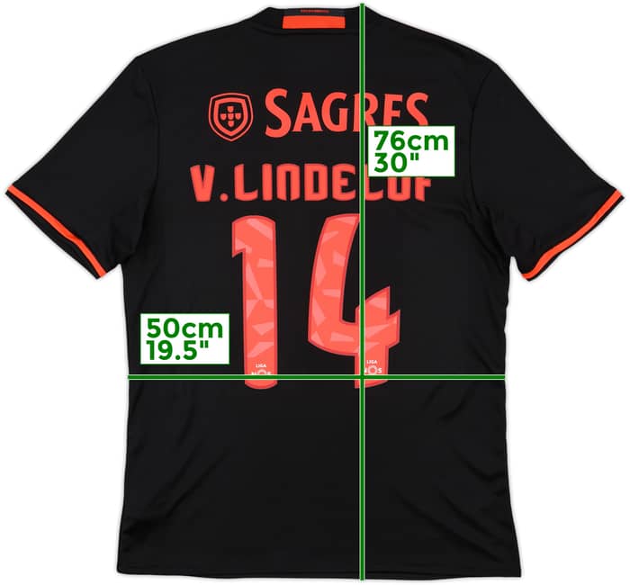 2016-17 Benfica Away Shirt V.Lindelof #14 - 10/10 - (M)