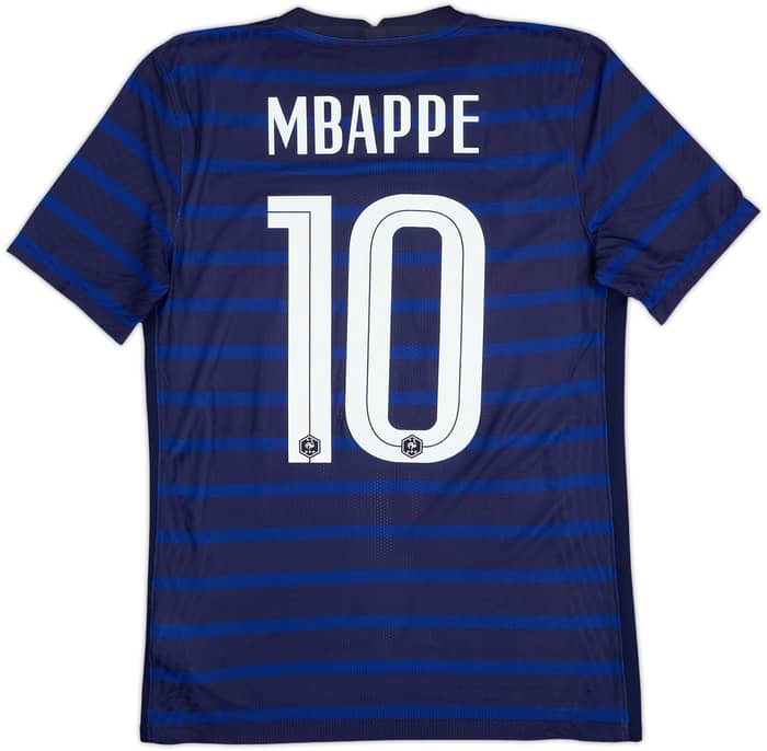 2020-21 France Authentic Home Shirt Mbappe #10 - 9/10 - (S)