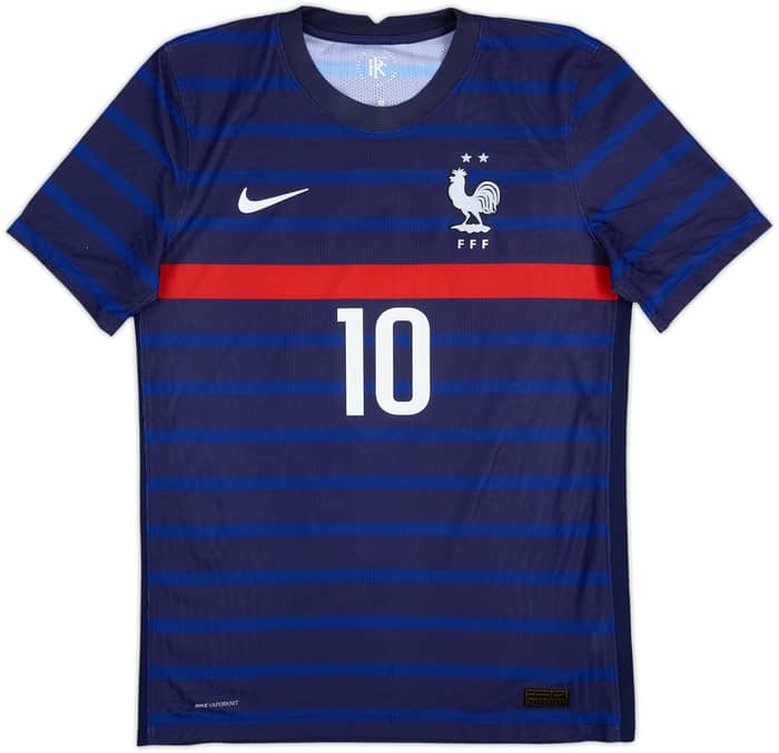 2020-21 France Authentic Home Shirt Mbappe #10 - 9/10 - (S)