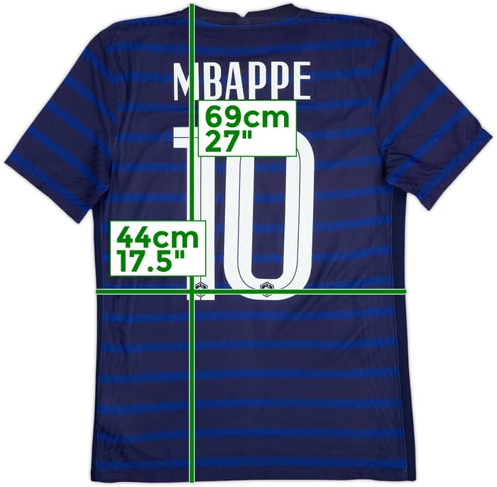 2020-21 France Authentic Home Shirt Mbappe #10 - 9/10 - (S)