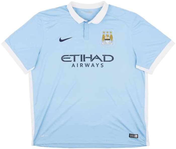 2015-16 Manchester City Home Shirt Kompany #4 - 8/10 - (XXL)