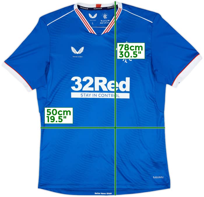 2020-21 Rangers Home Shirt - 6/10 - (L)