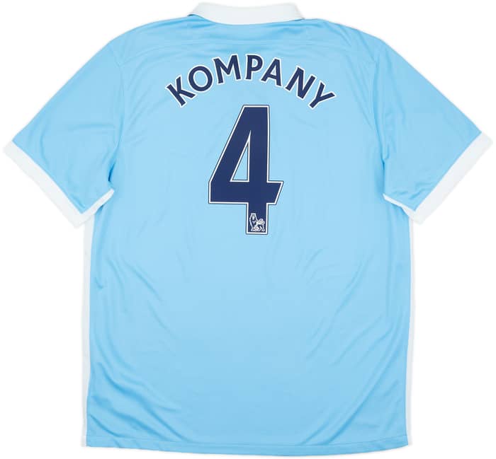 2015-16 Manchester City Home Shirt Kompany #4 - 8/10 - (XL)