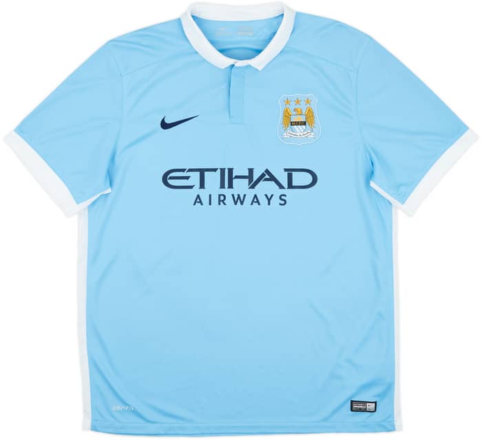 2015-16 Manchester City Home Shirt Kompany #4 - 8/10 - (XL)