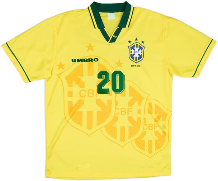 1994 Brazil Home Shirt Ronaldo #20 - 8/10 - (L)