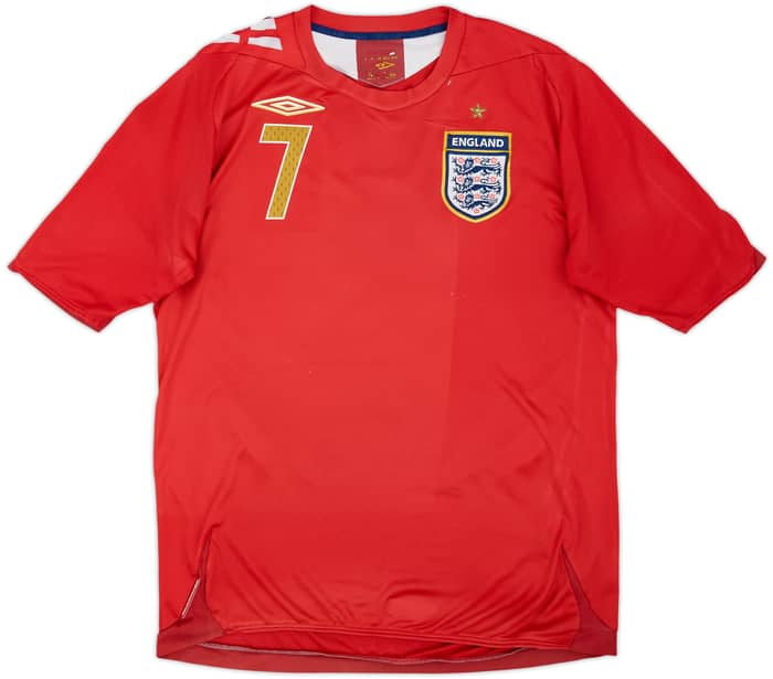 2006-08 England Away Shirt Beckham #7 - 6/10 - (M)