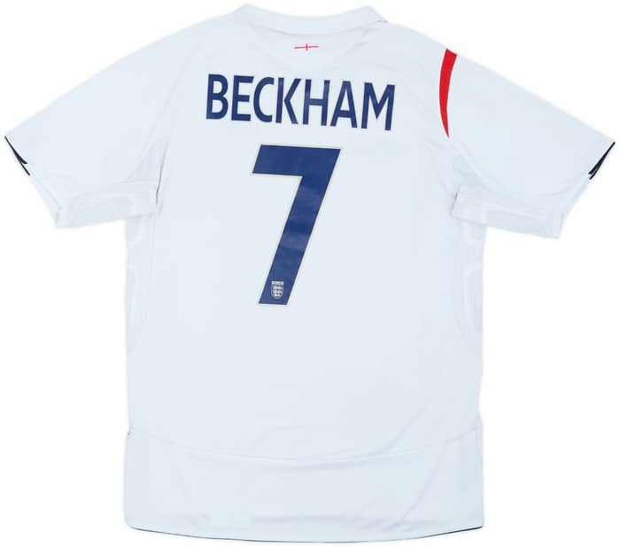 2005-07 England Home Shirt Beckham #7 - 6/10 - (M)