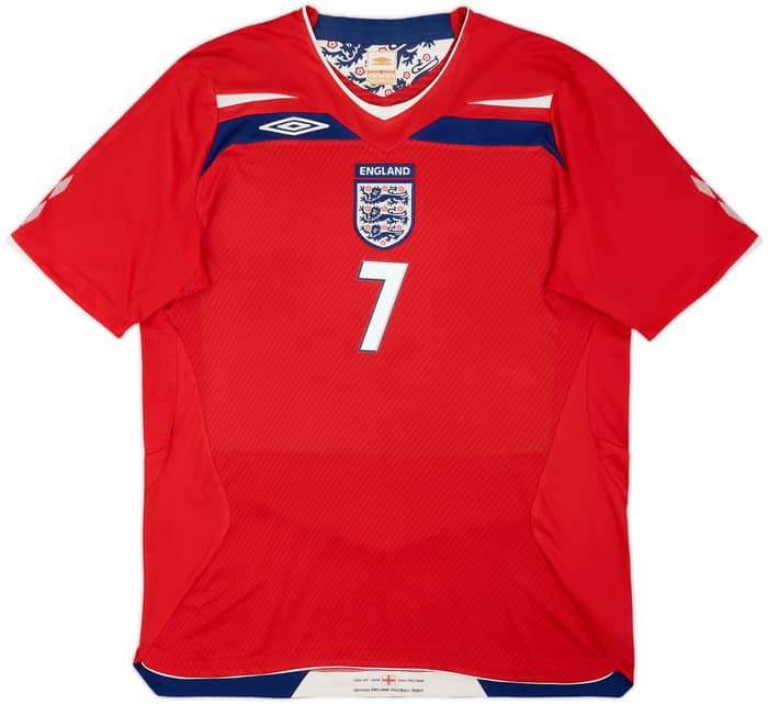 2008-10 England Away Shirt Beckham #7 - 5/10 - (L)