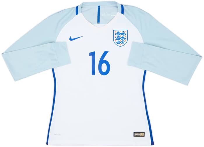2016-17 England Women's Match Issue Home L/S Shirt #16