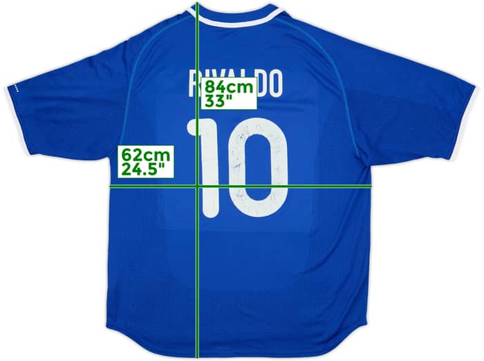 2000-02 Brazil Away Shirt Rivaldo #10 - 6/10 - (XL)
