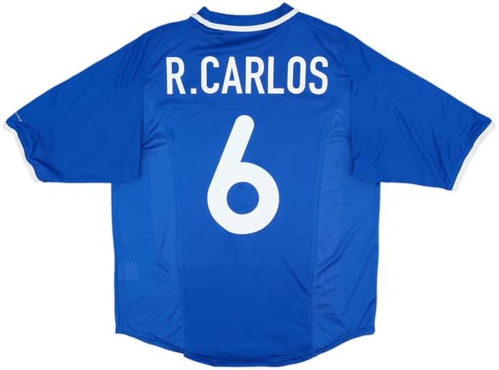 2000-02 Brazil Away Shirt R.Carlos #6 - 9/10 - (L)