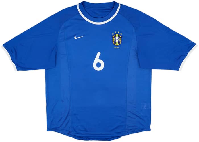 2000-02 Brazil Away Shirt R.Carlos #6 - 9/10 - (L)