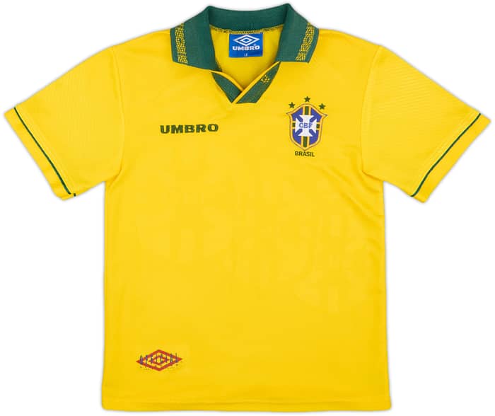 1993-94 Brazil Home Shirt - 9/10 - (L.Boys)
