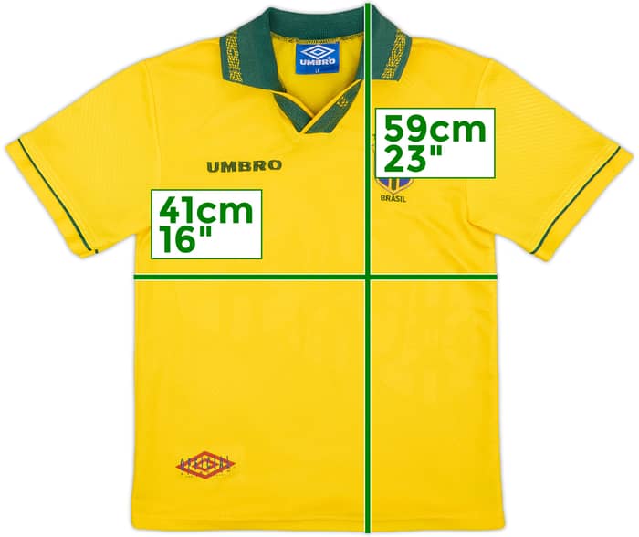 1993-94 Brazil Home Shirt - 9/10 - (L.Boys)