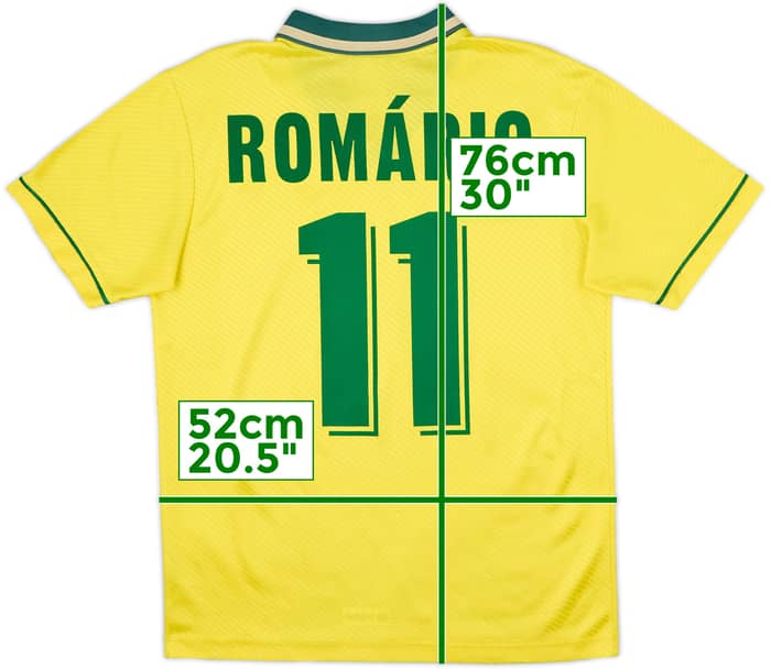 1994 Brazil Home Shirt Romario #11 - 7/10 - (L)