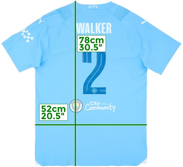 2023-24 Manchester City Match Issue FA Cup Final Home Shirt Walker #2