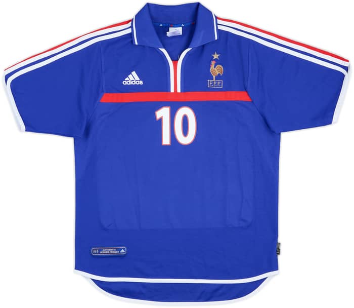 2000-02 France Home Shirt Zidane #10 - 8/10 - (M)