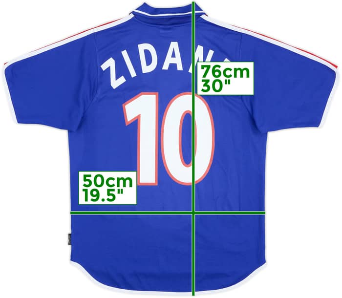 2000-02 France Home Shirt Zidane #10 - 8/10 - (M)