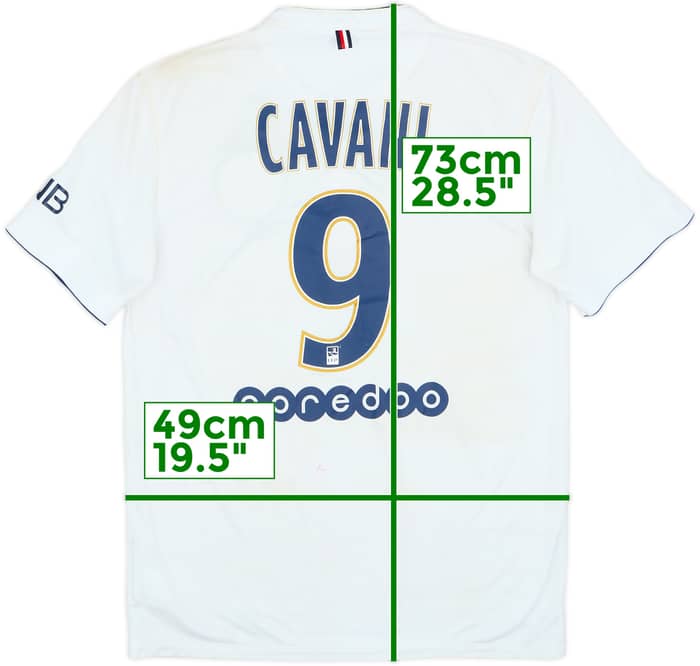 2014-15 Paris Saint-Germain Visitante Camiseta Cavani #9 - 4/10 - (M)