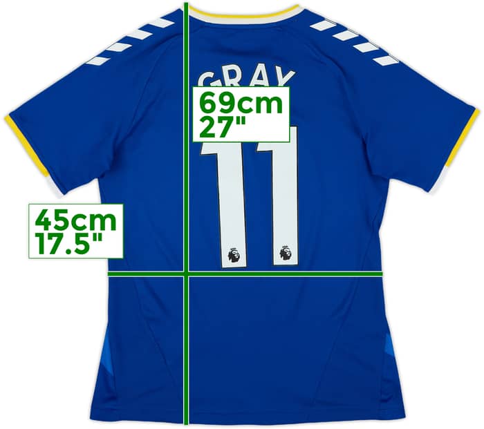 2021-22 Everton Home Shirt Gray #11 - 8/10 - (Women's L)