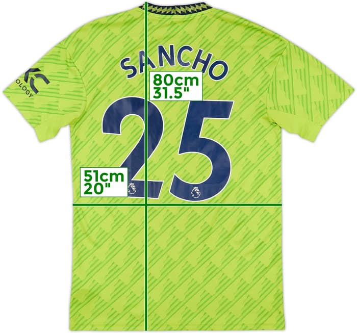2022-23 Manchester United Third Shirt Sancho #25 - 8/10 - (S)