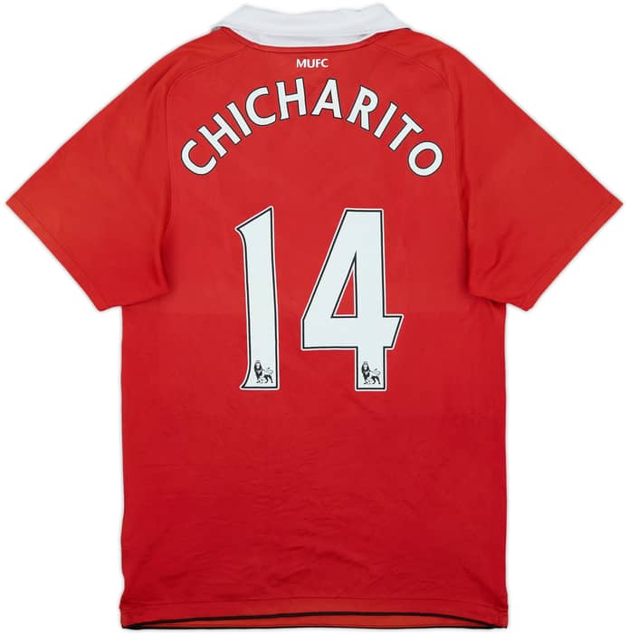 2010-11 Manchester United Home Shirt Chicharito #14 - 7/10 - (S)