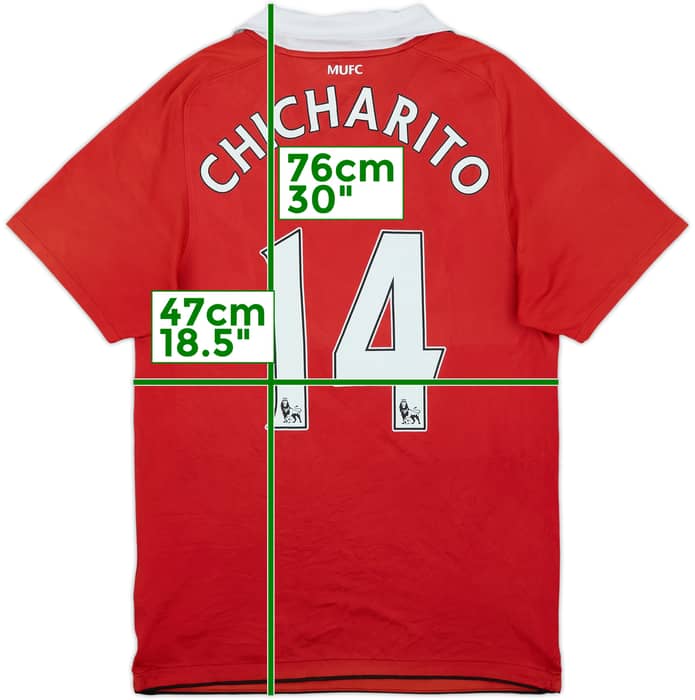 2010-11 Manchester United Home Shirt Chicharito #14 - 7/10 - (S)
