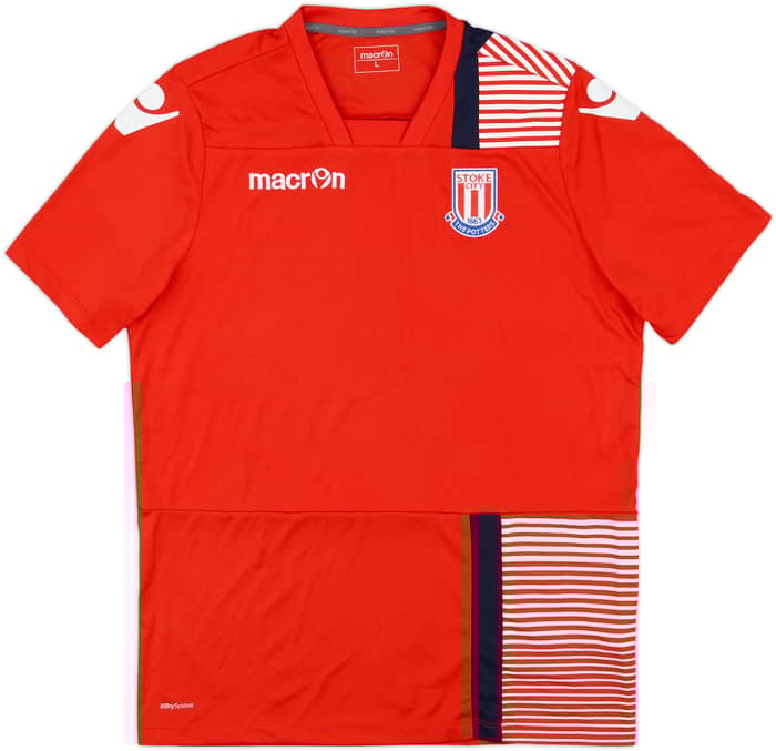 2017-18 Stoke City Macron Training Shirt - 10/10 - (L)