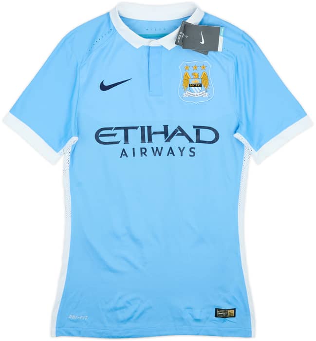 2015-16 Manchester City Authentic Home Shirt Kun Aguero #10 (S)