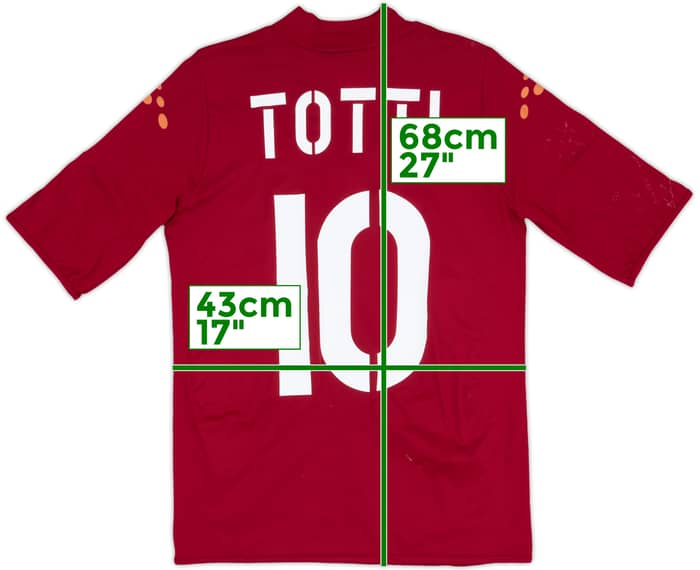 2003-04 Roma Home Shirt Totti #10 - 6/10 - (S)