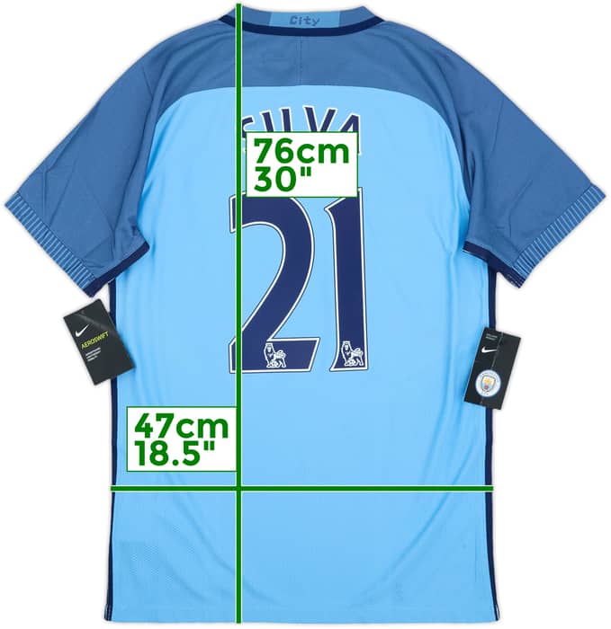 2016-17 Manchester City Authentic Home Shirt Silva #21 (M)