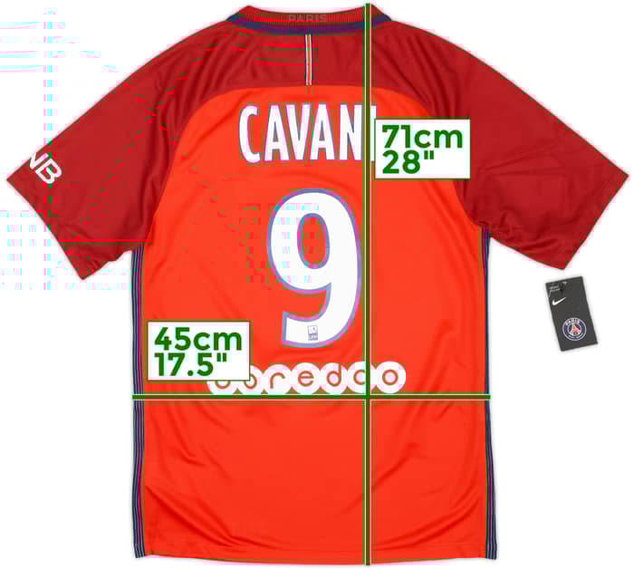 2016-17 Paris Saint-Germain Away Shirt Cavani #9 (S)
