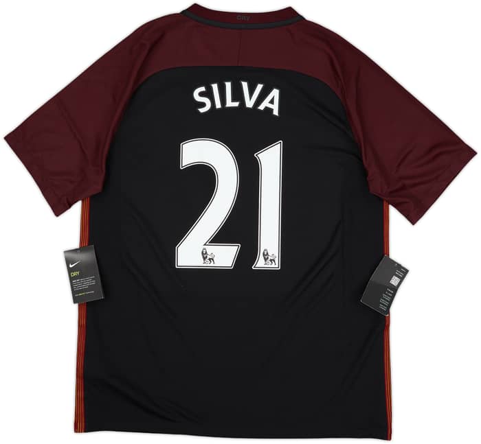 2016-17 Manchester City Away Shirt Silva #21 (L)