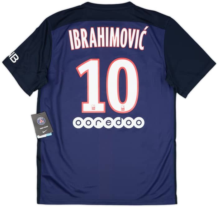 2015-16 Paris Saint-Germain Home Shirt Ibrahimovic #10 (M)