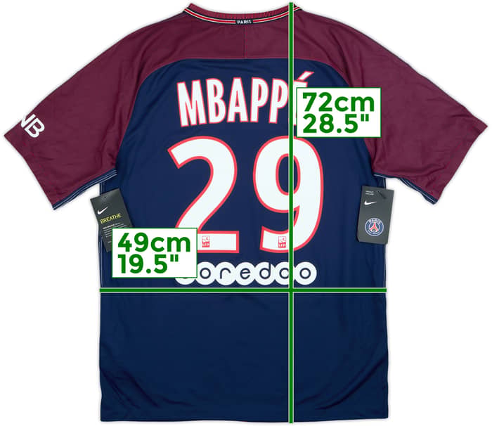 2017-18 Paris Saint-Germain Home Shirt Mbappe #29 (M)