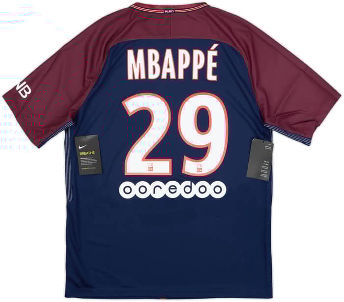 2017-18 Paris Saint-Germain Home Shirt Mbappe #29 (M)