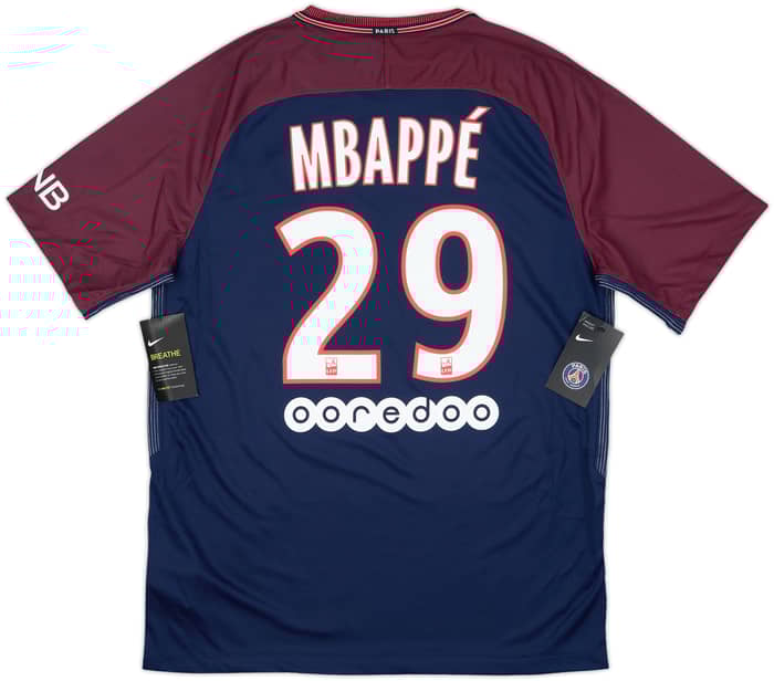 2017-18 Paris Saint-Germain Home Shirt Mbappe #29 (L)