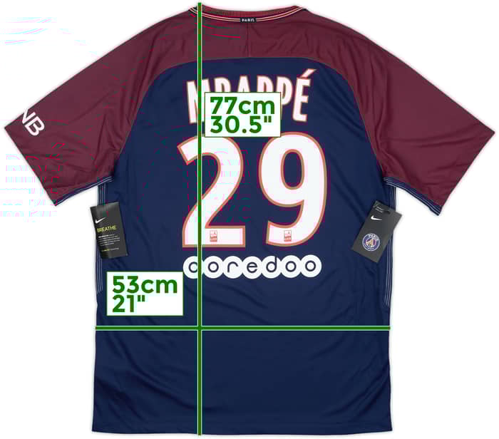 2017-18 Paris Saint-Germain Home Shirt Mbappe #29 (L)