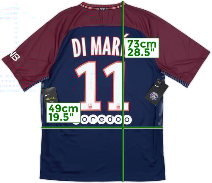 2017-18 Paris Saint-Germain Home Shirt Di Maria #11 (M)