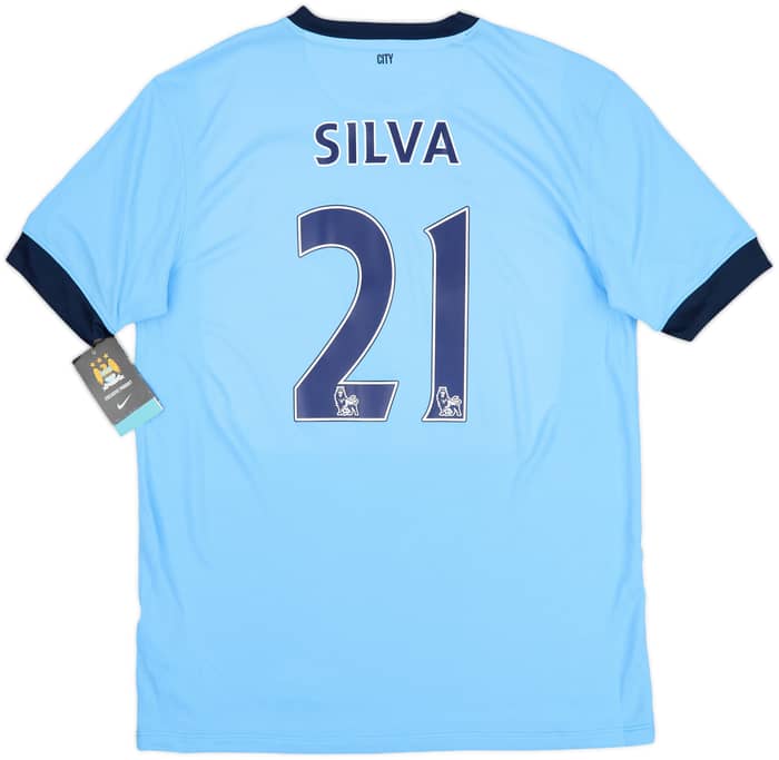 2014-15 Manchester City Home Shirt Silva #21 (L)