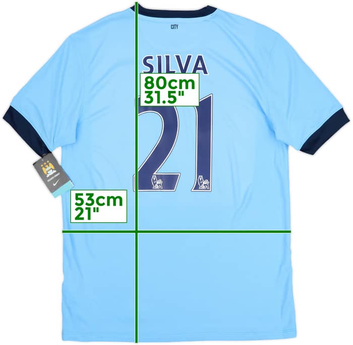 2014-15 Manchester City Home Shirt Silva #21 (L)