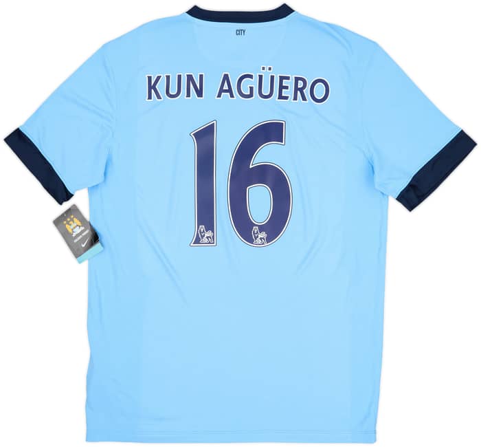 2014-15 Manchester City Home Shirt Kun Aguero #16 (L)