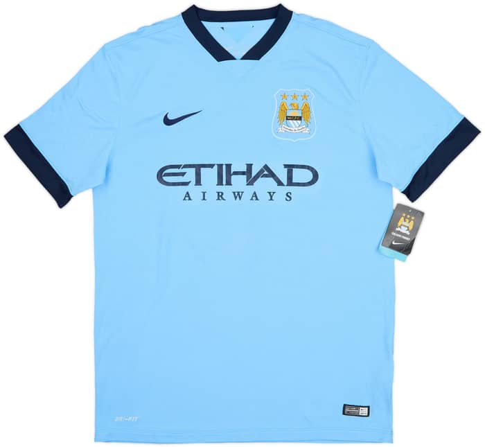 2014-15 Manchester City Home Shirt Kun Aguero #16 (L)